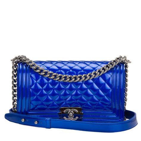 chanel boy bag dark blue|Chanel boyfriend bag.